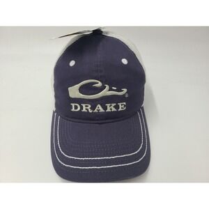 Drake Waterfowl Mesh Trucker Adjustable Hat Cap Fish Hunt Men Women‎ Blue White